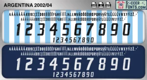 Argentina 2002-04 font football shirt vector design