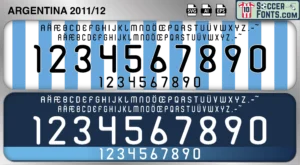 Argentina 2011-12 font football shirt vector design