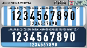 Argentina 2012-14 font football shirt vector design