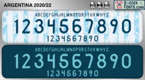 Argentina 2020-22 font football shirt vector design