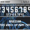 Argentina 2026 World Cup font away football shirt vector design