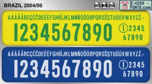 Brazil 2004-06 font football shirt vector design