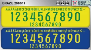 Brazil 2010-11 font football shirt vector design