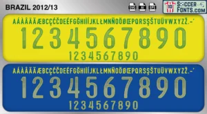 Brazil 2012-13 font football shirt vector design