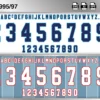 England 1995-97 font football shirt vector design
