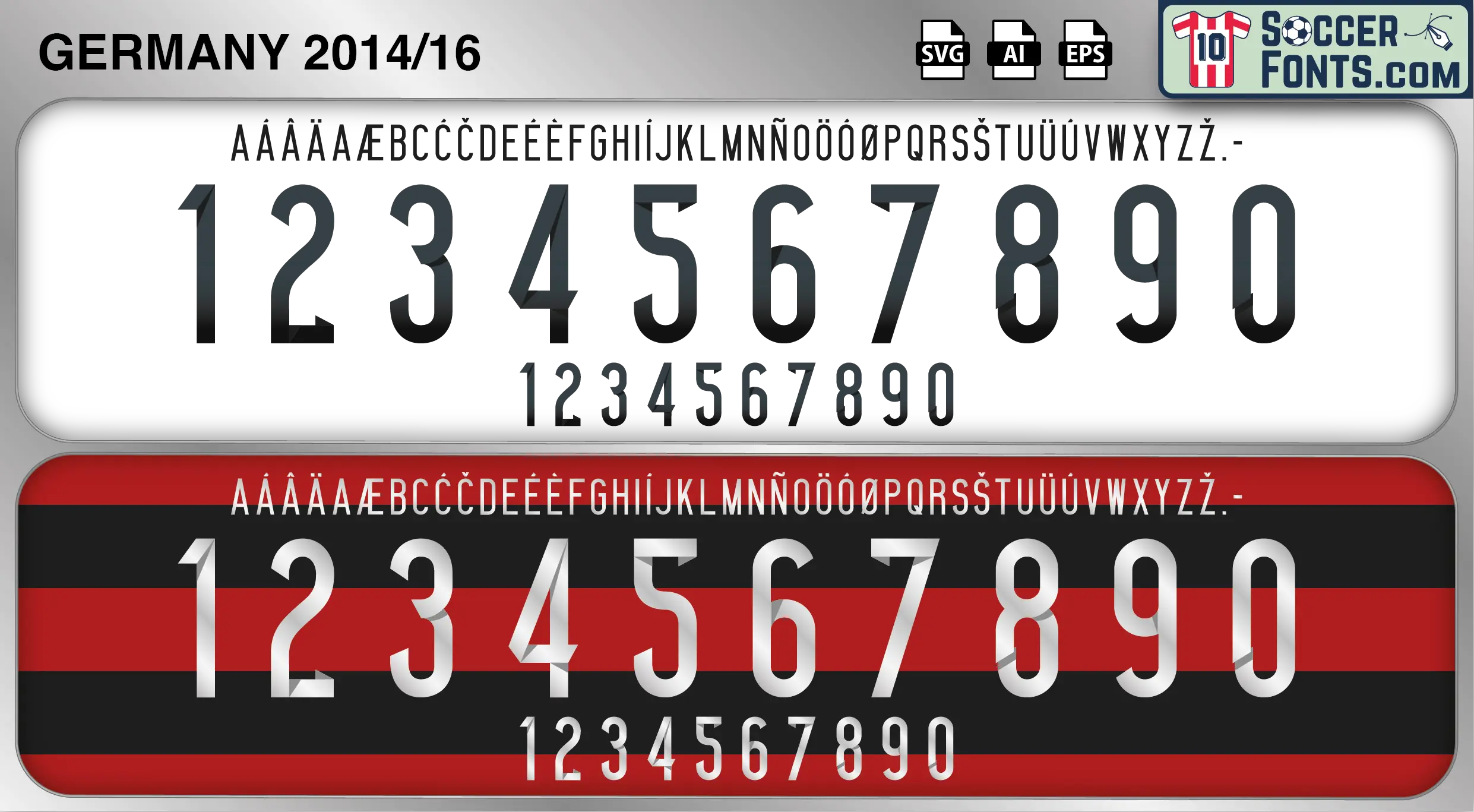 Germany 2014-16 font football shirt vector design