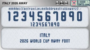 Italy 2026 World Cup font away football shirt vector design