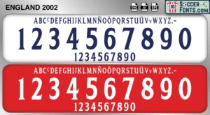 England 2002 font football shirt vector design