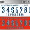 England 2022-24 font football shirt vector design