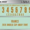 France 2026 World Cup font away football shirt vector design