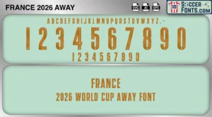 France 2026 World Cup font away football shirt vector design