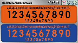 Netherlands 2000-02 font football shirt vector design