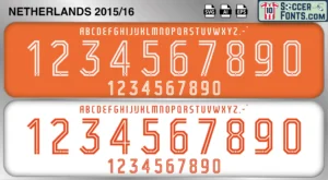 Netherlands 2015-16 font football shirt vector design