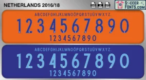 Netherlands 2016-18 font football shirt vector design