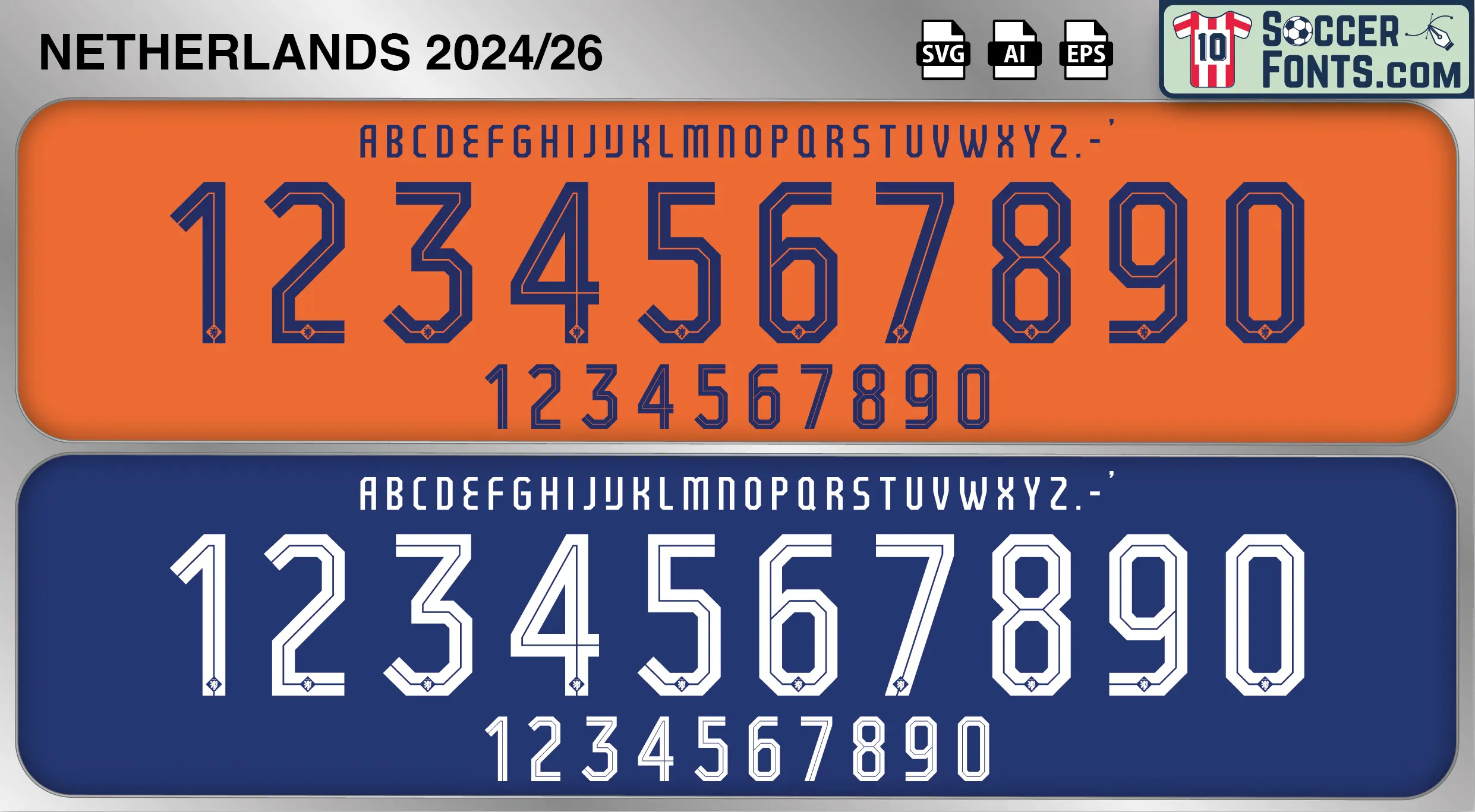 Netherlands 2024-26 font football shirt vector design