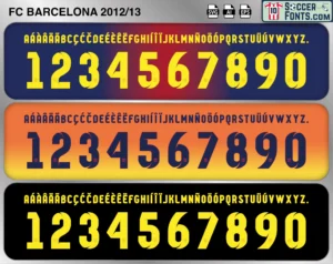 FC Barcelona 2012-13 font football shirt vector design