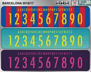 FC Barcelona 2016-17 font football shirt vector design