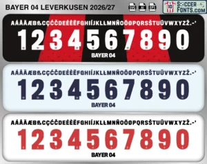 Bayer Leverkusen 2026-27 font football shirt vector design