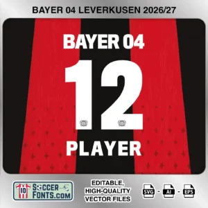 Bayer Leverkusen 2026-27 Font Home Jersey Mockup