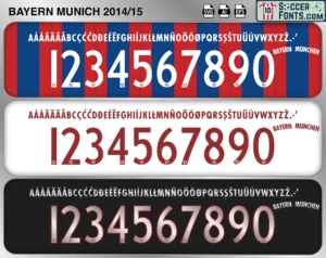 Bayern Munich 2014-15 Font football shirt vector design