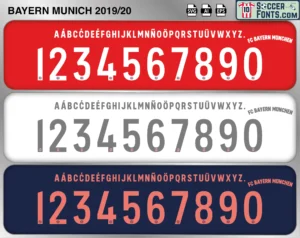 Bayern Munich 2019-20 Font football shirt vector design