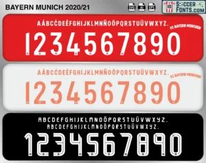 Bayern Munich 2020-21 Font football shirt vector design