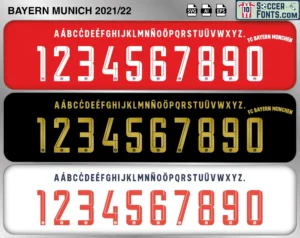 Bayern Munich 2021-22 Font football shirt vector design