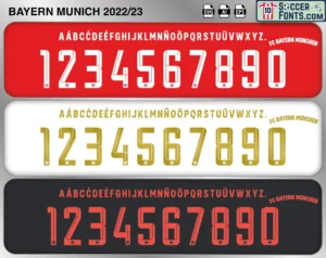 Bayern Munich 2022-23 Font football shirt vector design