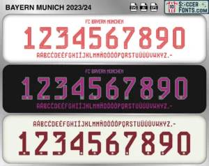 Bayern Munich 2023-24 Font football shirt vector design