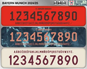 Bayern Munich 2024-25 Font football shirt vector design