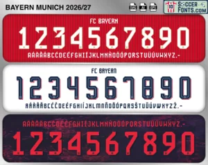 Bayern Munich 2026-27 Font football shirt vector design