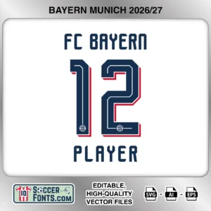 Bayern Munich 2026-27 Font Away Jersey Mockup