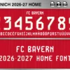 Bayern Munich 2026-27 Font Home football shirt vector design