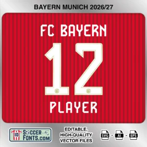 Bayern Munich 2026-27 Font Home Jersey Mockup