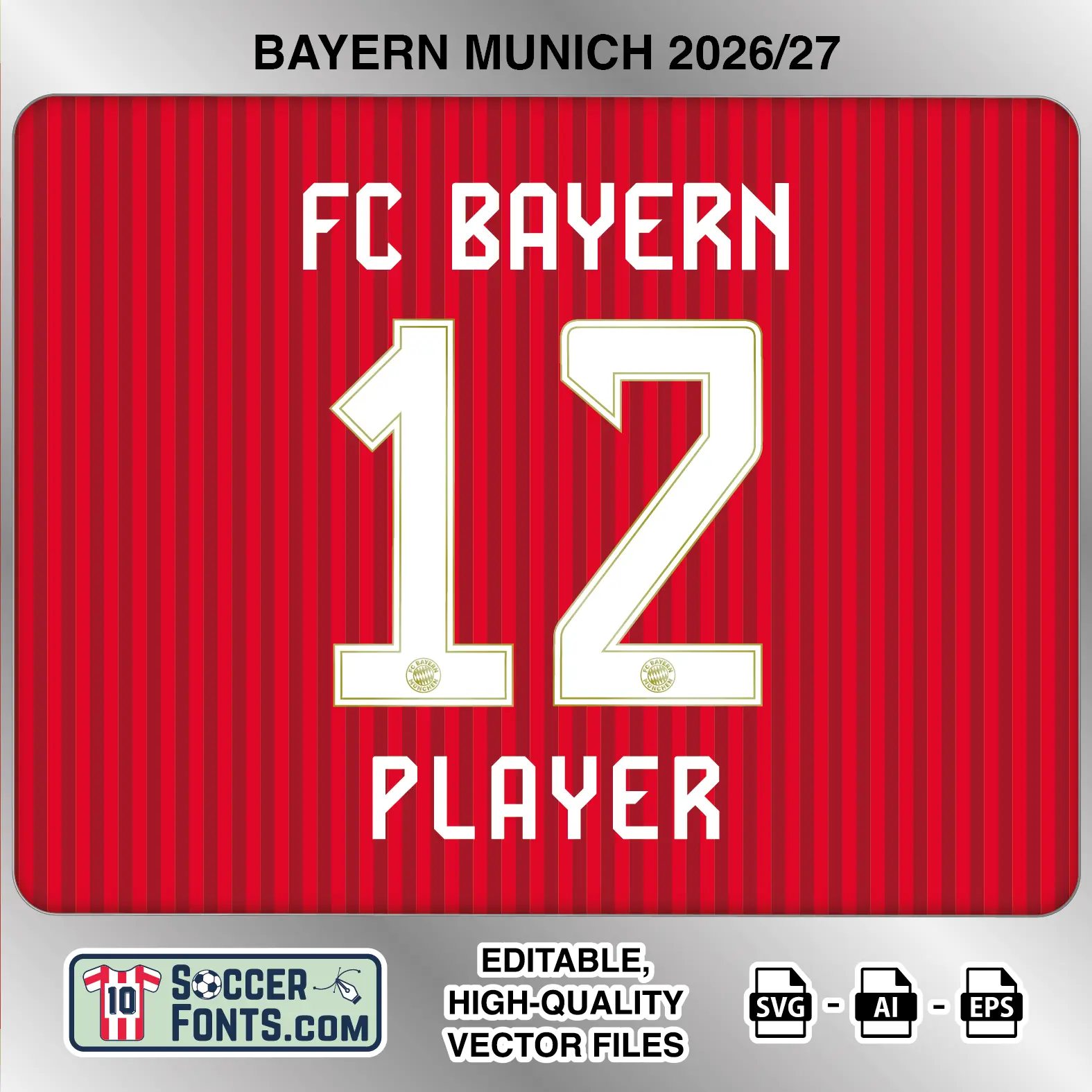 Bayern Munich 2026-27 Font Home Jersey Mockup