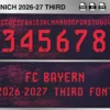Bayern Munich 2026-27 Font Third football shirt vector design
