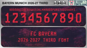 Bayern Munich 2026-27 Font Third football shirt vector design
