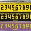 Borussia Dortmund 2026-27 football shirt font showing alphabet letters and jersey numbers