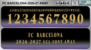 FC Barcelona 2026-27 Font Away UCL