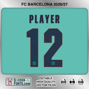 FC Barcelona 2026-27 Font Third Jersey Mockup