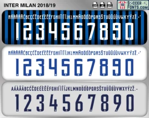 Inter Milan 2018-19 Font football shirt vector design