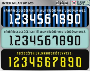Inter Milan 2019-20 Font football shirt vector design
