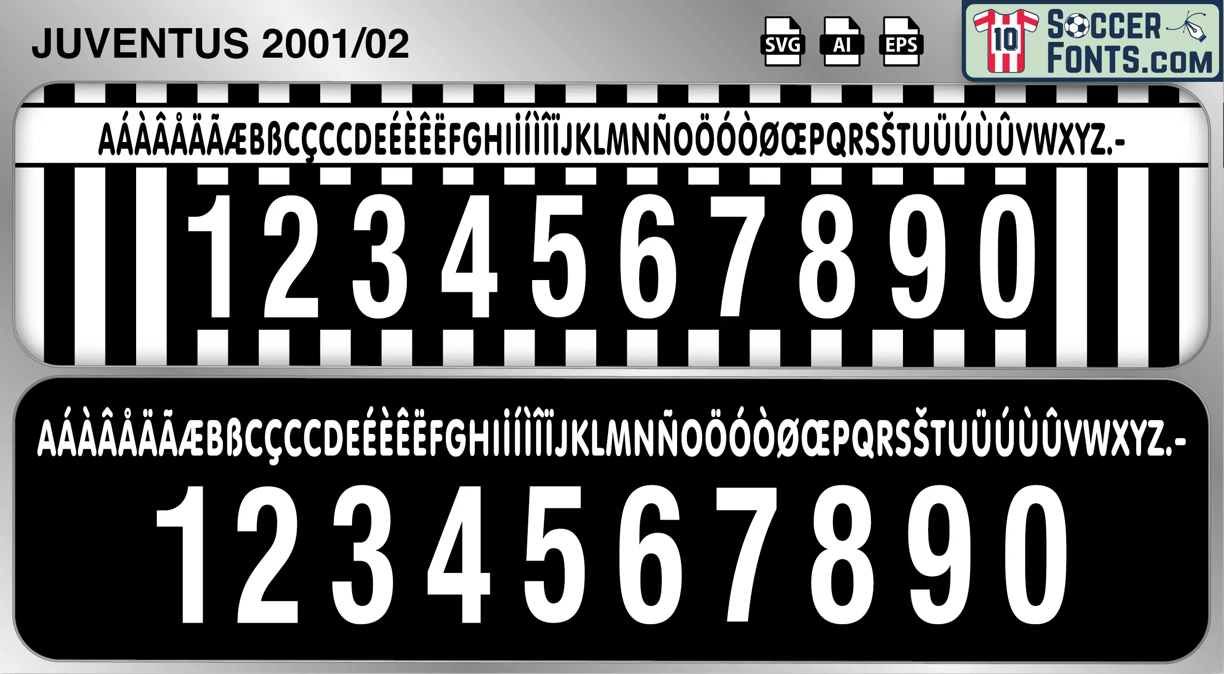 Juventus 2001-02 Font football shirt vector design