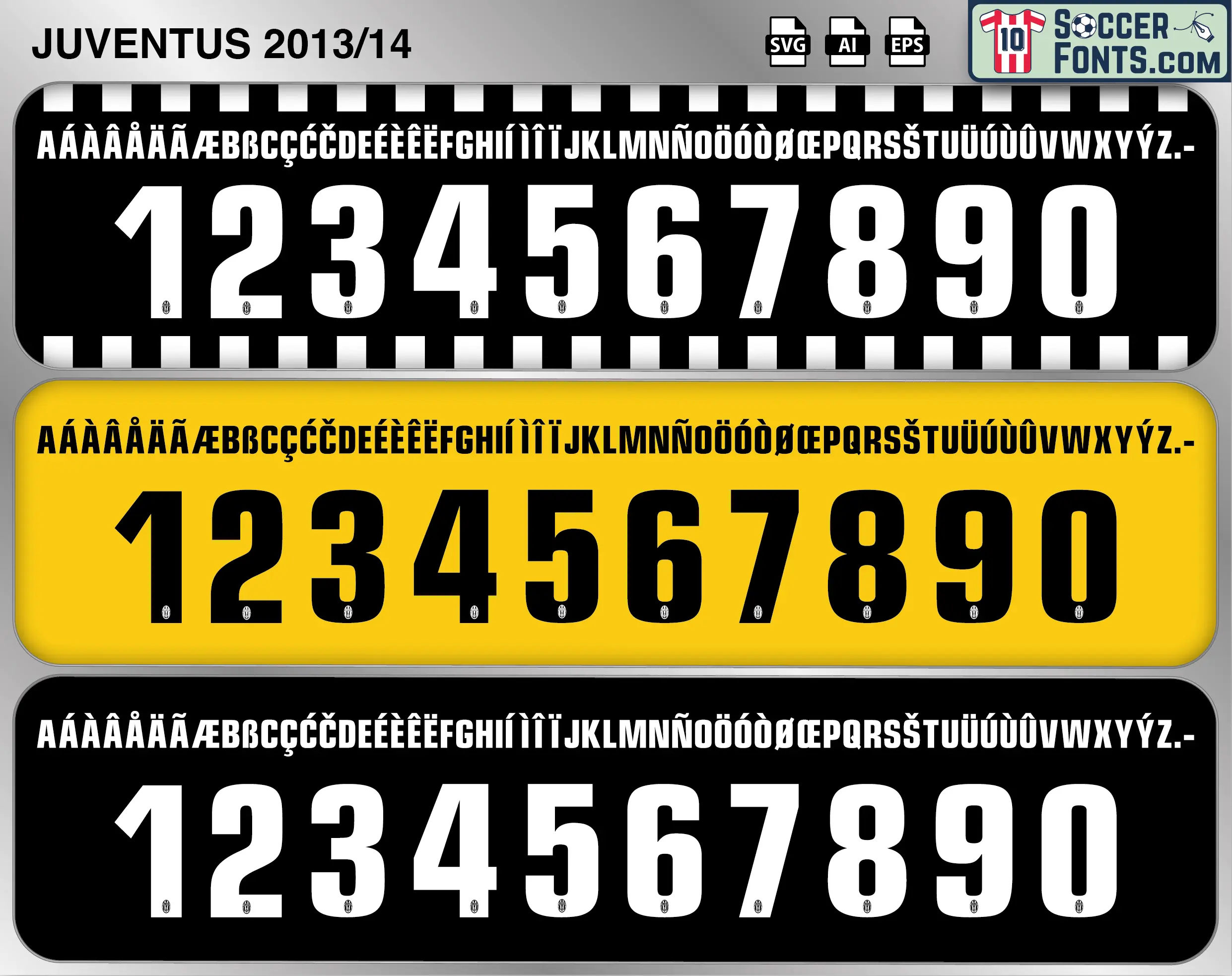 Juventus 2013-14 Font football shirt vector design