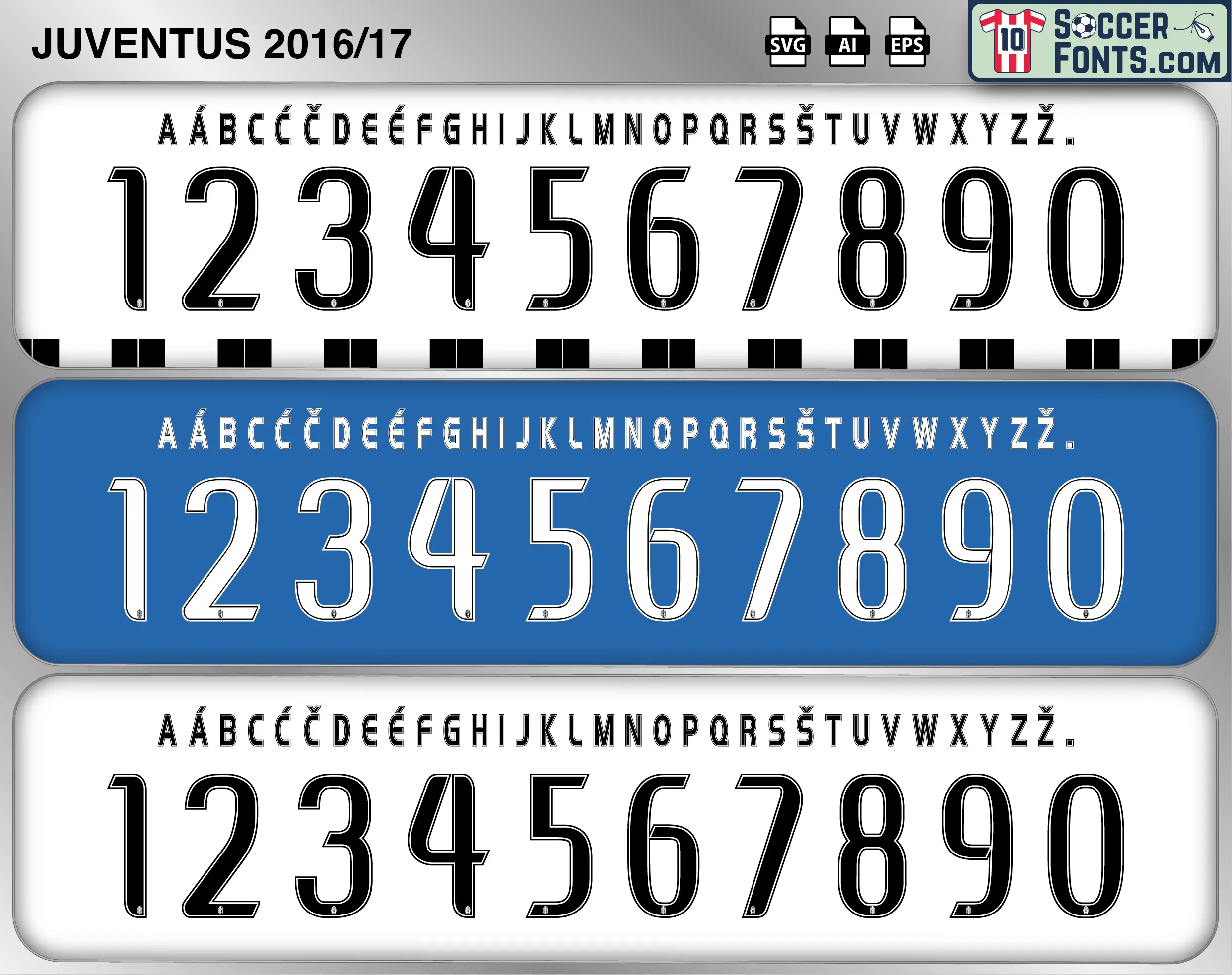 Juventus 2016-17 Font football shirt vector design