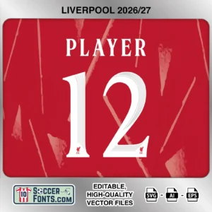 Liverpool 2026-27 Font Home Jersey Mockup