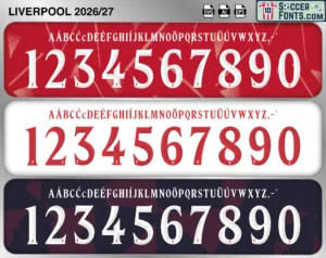 Liverpool 2026-27 font football shirt vector design