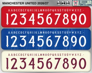 Manchester United 2026-27 font football shirt vector design