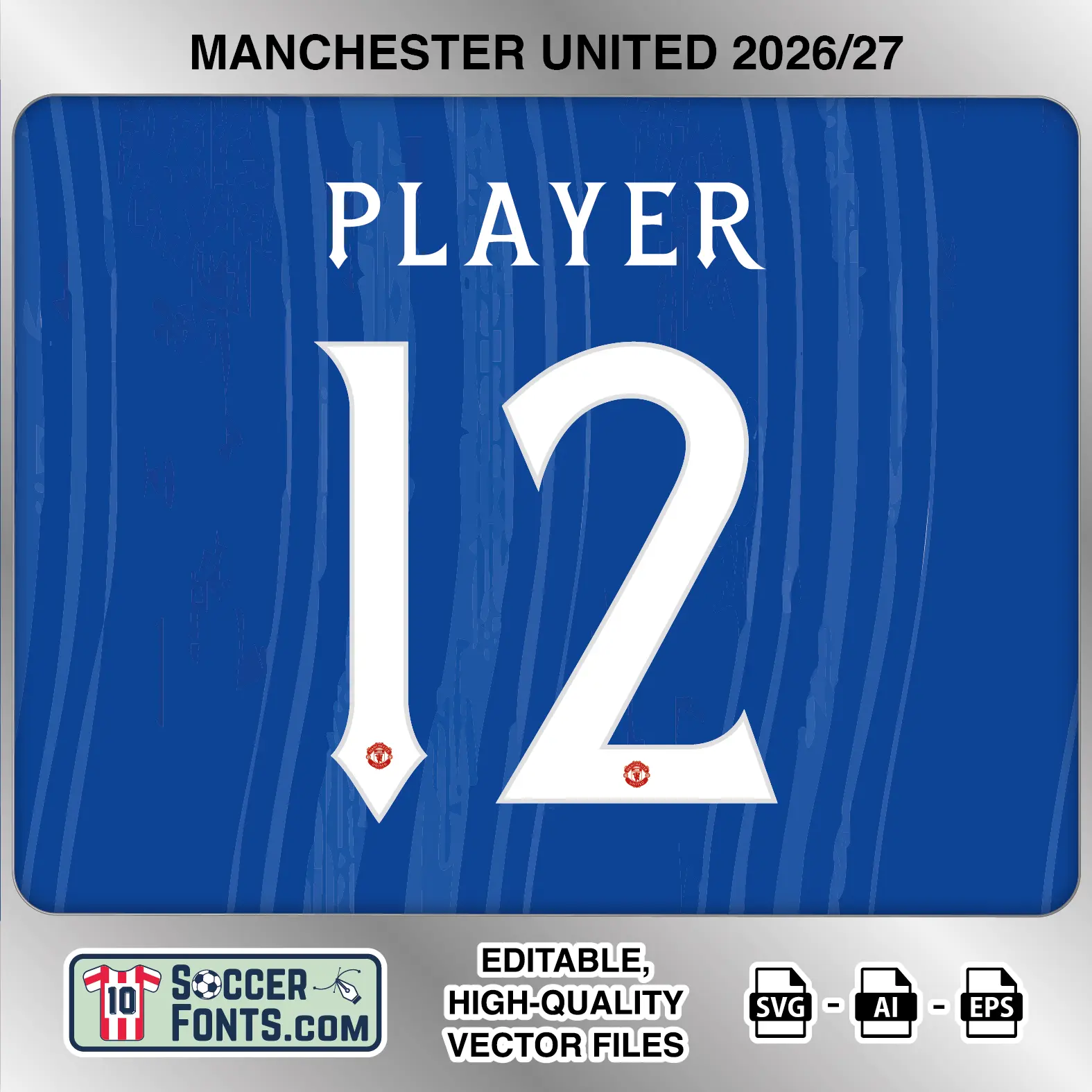 Manchester United 2026-27 Font Away Jersey Mockup