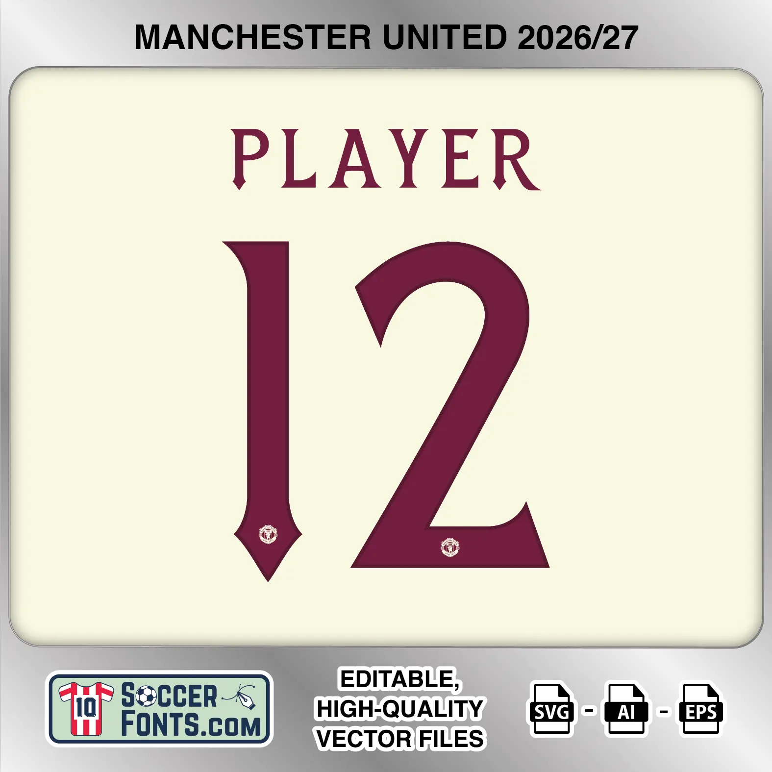 Manchester United 2026-27 Font Third Jersey Mockup